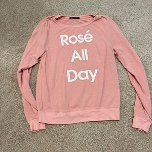 Wildfox ‘Rosé All Day’ pink sweatshirt XS